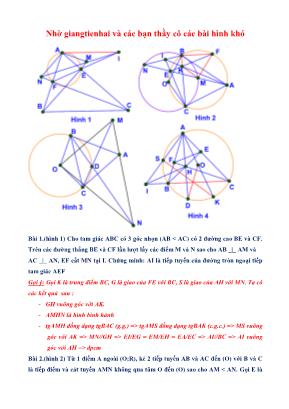 Bài tập Hình học Lớp 9 - Khánh Ninh